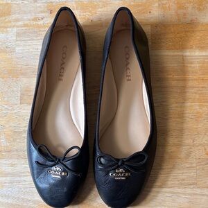 Coach Alina Ballet Women's Flats black leather size 9